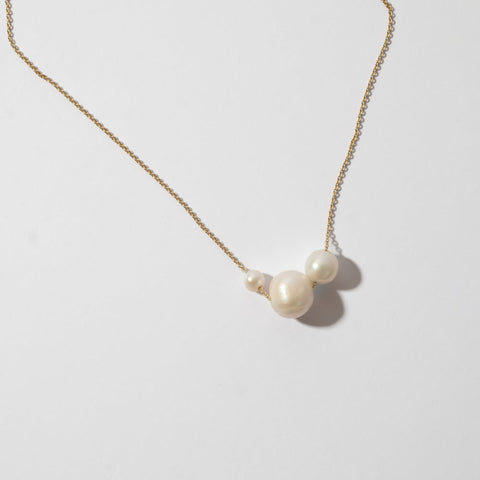 Cloud necklace 14K yellow gold