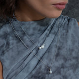 Cloud necklace silver