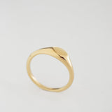 Oval ring 14K yellow gold