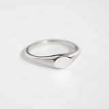Oval ring silver