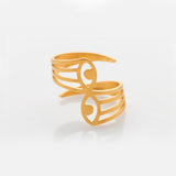 Aye double ring gold