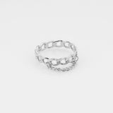 Stevie chain & chain ring silver