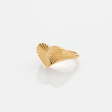 Sea & Sun heart ring gold