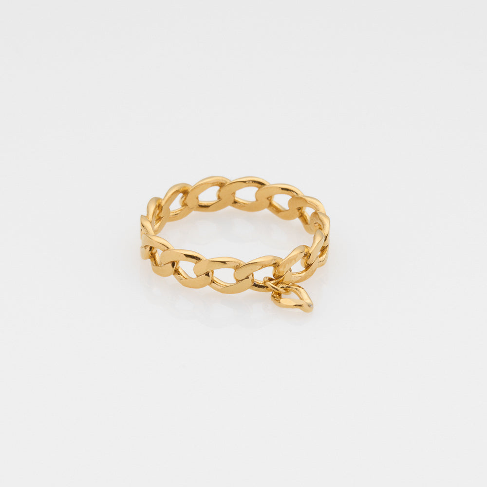Stevie chain & element ring gold