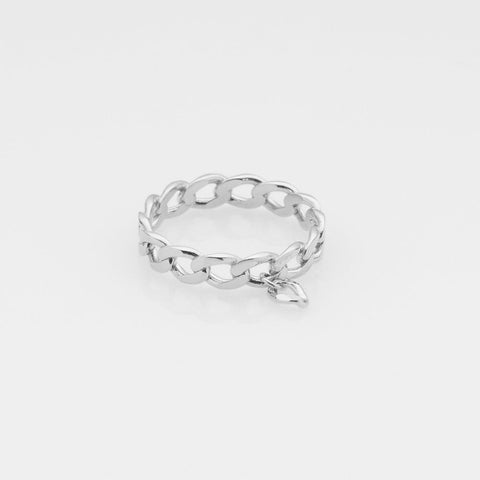 Stevie chain & element ring silver