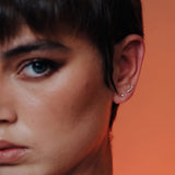 Astro quintet 14K yellow gold stud earring