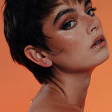 Astro triplet 14K yellow gold stud earring