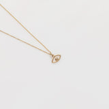 Aye necklace 14K yellow gold with diamond