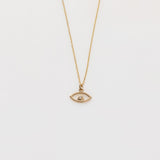 Aye necklace 14K yellow gold with diamond