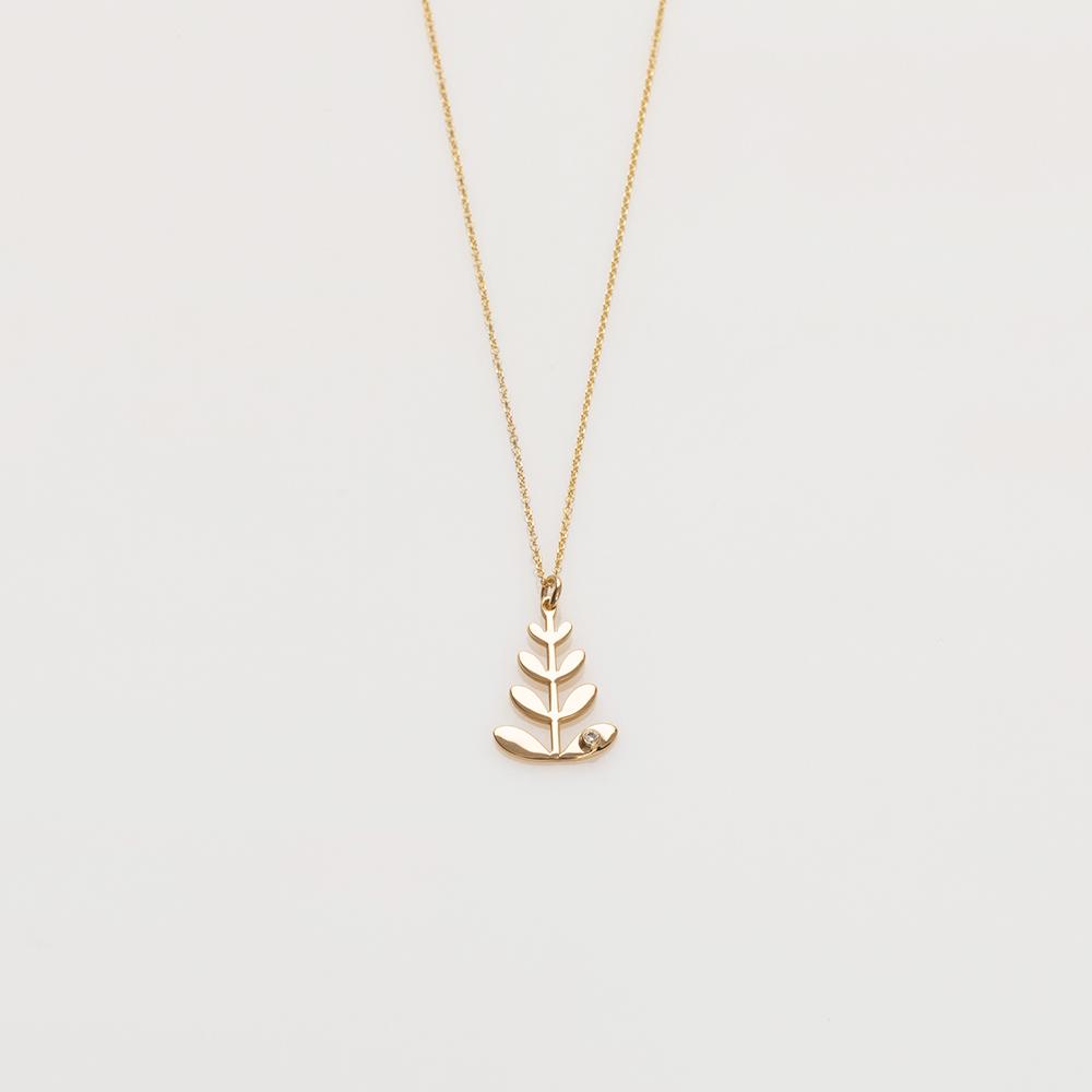 Chloi necklace 14K yellow gold with diamond