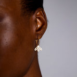 Fish Bouquet hoop earrings gold