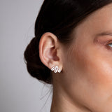 Fish Bouquet stud earrings silver