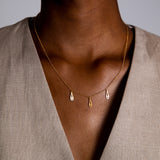 Fish Bouquet charm necklace gold