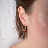 The crew Jaggo hoop earrings gold