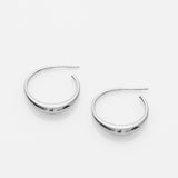The crew Jaggo hoop earrings silver