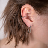 The crew Jaggo hoop earrings silver