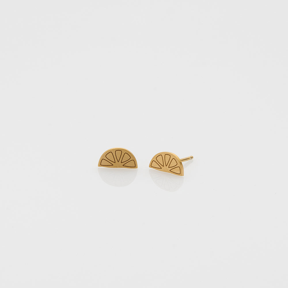 2021 Toy lemon slice stud earrings gold