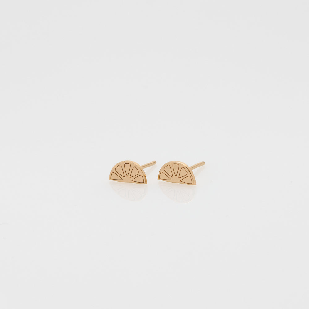 2021 Toy lemon slice stud earrings 14K yellow gold