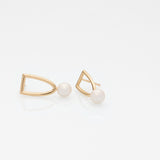 Free the pearls arch earrings 14K yellow gold