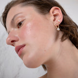 Free the pearls arch earrings 14K yellow gold