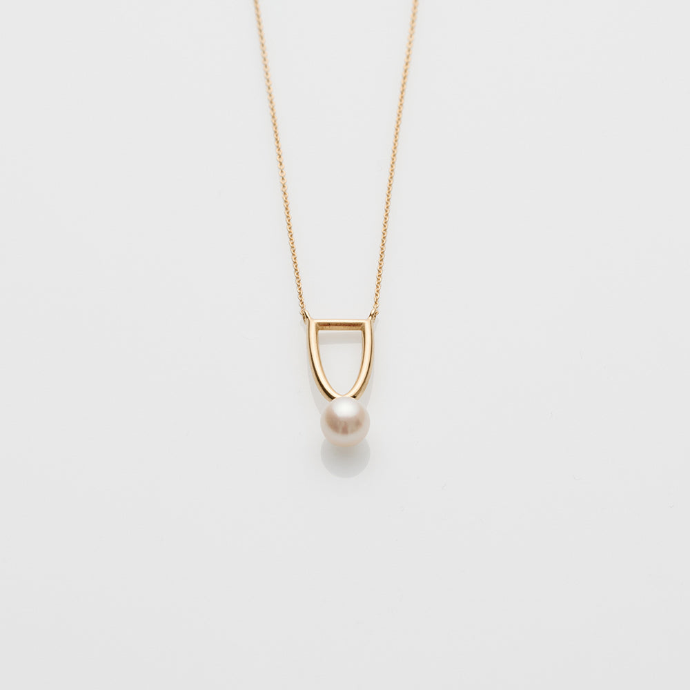 Free the pearls arch necklace 14K yellow gold