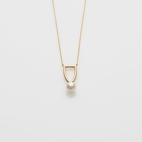 Free the pearls arch necklace 14K yellow gold