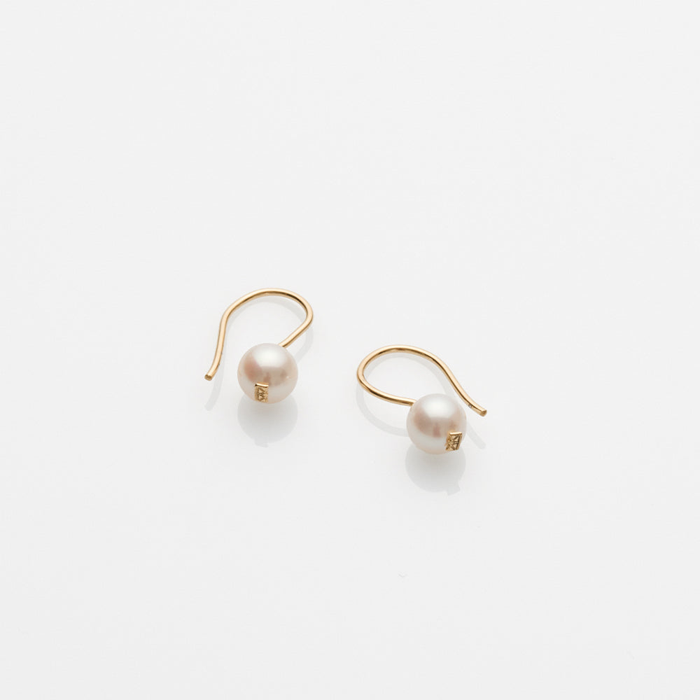 Free the pearls drop earrings 14K yellow gold
