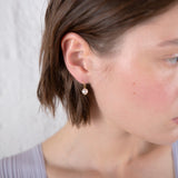 Free the pearls drop earrings 14K yellow gold