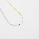 Free the pearls half and half necklace 14K yellow gold