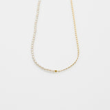 Free the pearls half and half necklace 14K yellow gold