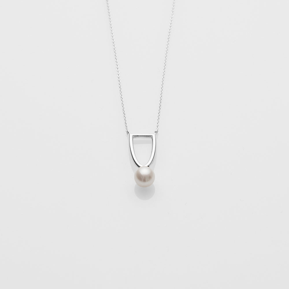Free the pearls arch necklace silver