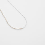 Free the pearls half anf half necklace silver
