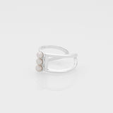 Free the pearls triple ring silver