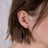 2021 Toy daisy stud earrings 14K yellow gold