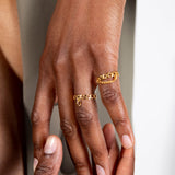 Stevie chain & element ring gold